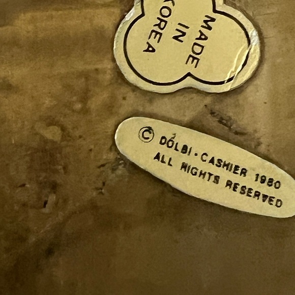 Vintage 1980 Dolbi Cashier Heavy Art Deco Brass Floral Container Vase - Picture 7 of 8